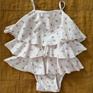 Konges Slojd Floral  Ruffle Baby Swimsuit
